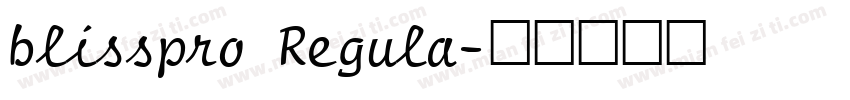 blisspro Regula字体转换